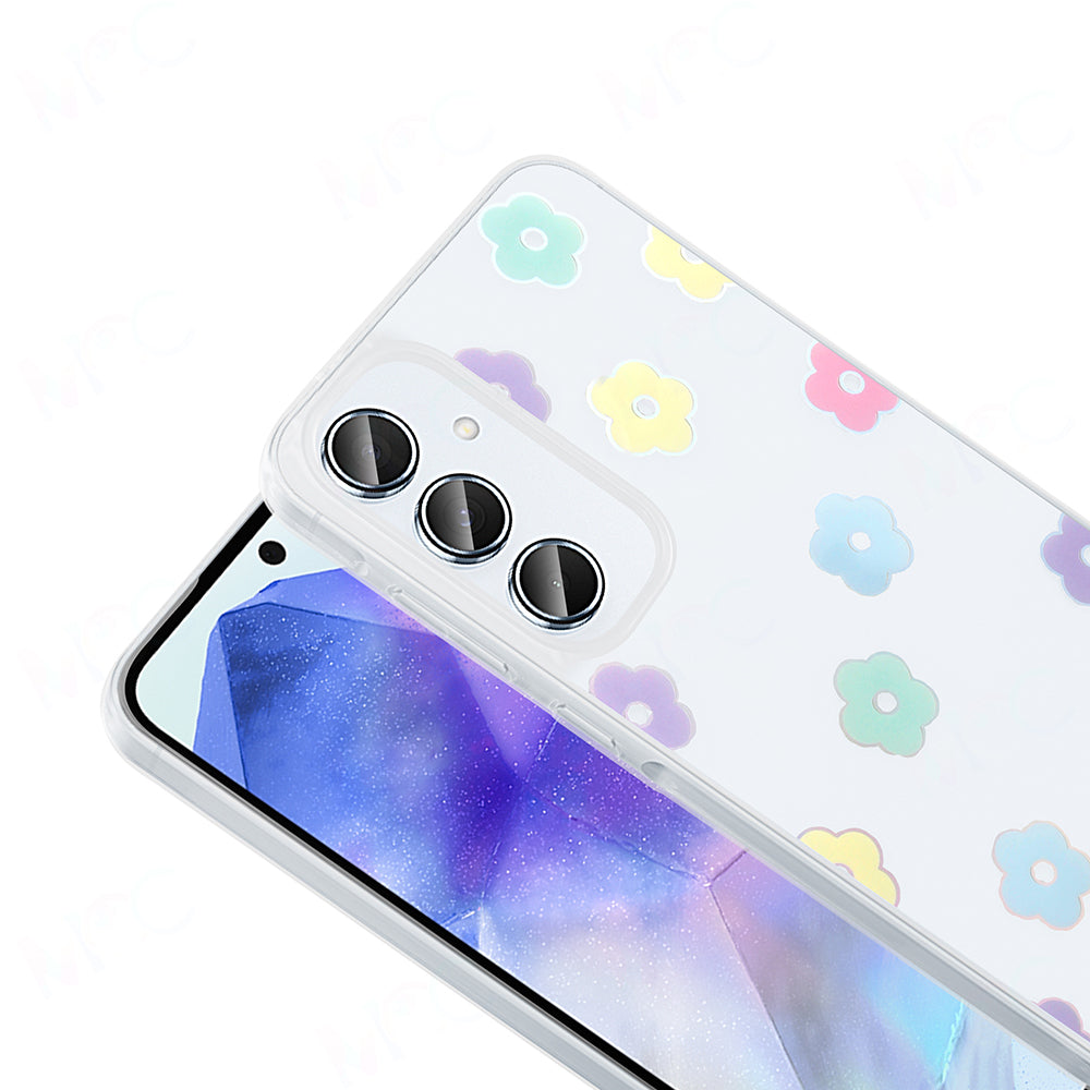 Galaxy S24 FE Kılıf Şeffaf Figürlü Zore Folk Sert Kapak Kalp