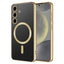 Galaxy S24 Kılıf Kamera Korumalı M-safe Wireless Şarj Özellikli Zore Demre Kapak Gold