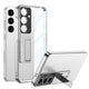 Galaxy S24 Kılıf Kamera Korumalı Şeffaf Tasarımlı Zore Lego Standlı Kapak Gümüş