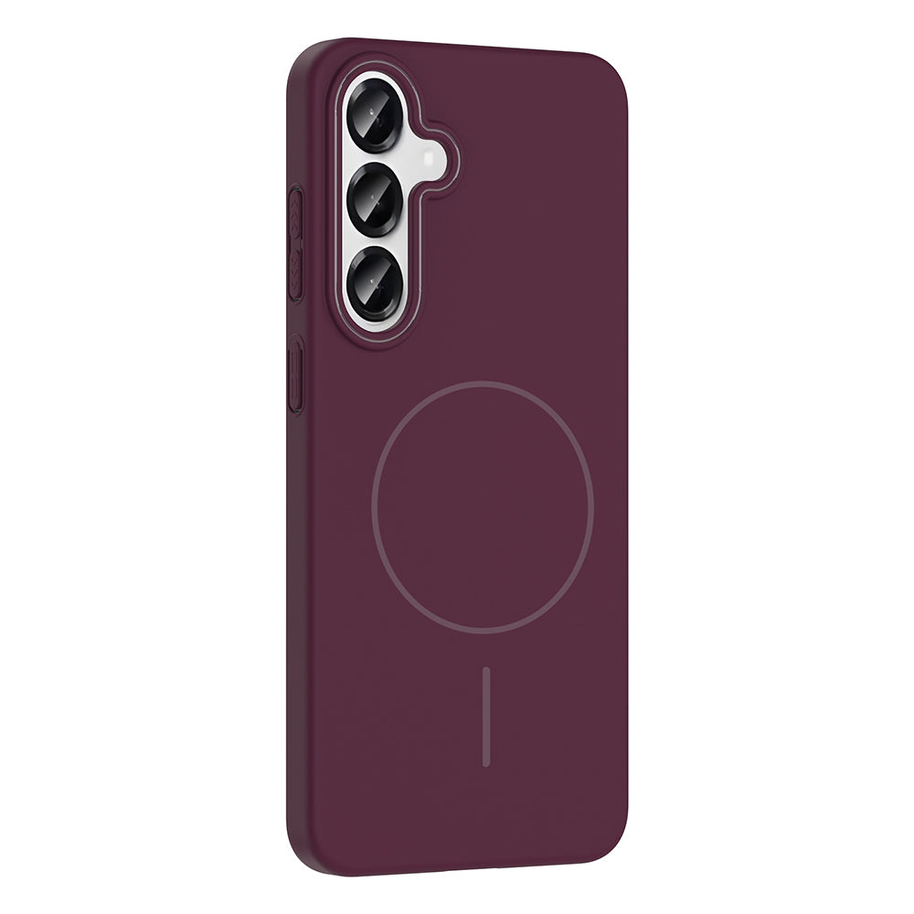 Galaxy S24 Kılıf M-safe Şarj Özellikli Zore Ruby Sert Kapak Siyah