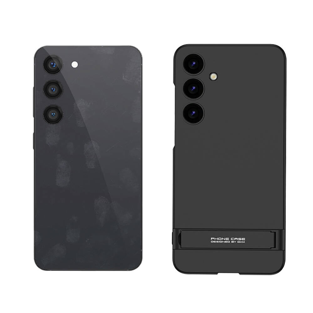 Galaxy S24 Kılıf Zore Kamera Korumalı Dikey Standlı Ays Kapak Siyah
