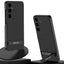Galaxy S24 Kılıf Zore Kamera Korumalı Leather Dikey Standlı Ays Kapak Siyah
