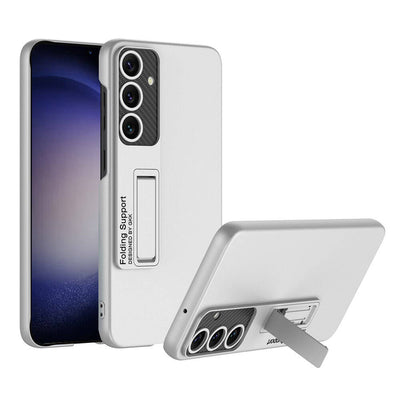 Galaxy S24 Kılıf Zore Standlı Ays Kapak Gümüş