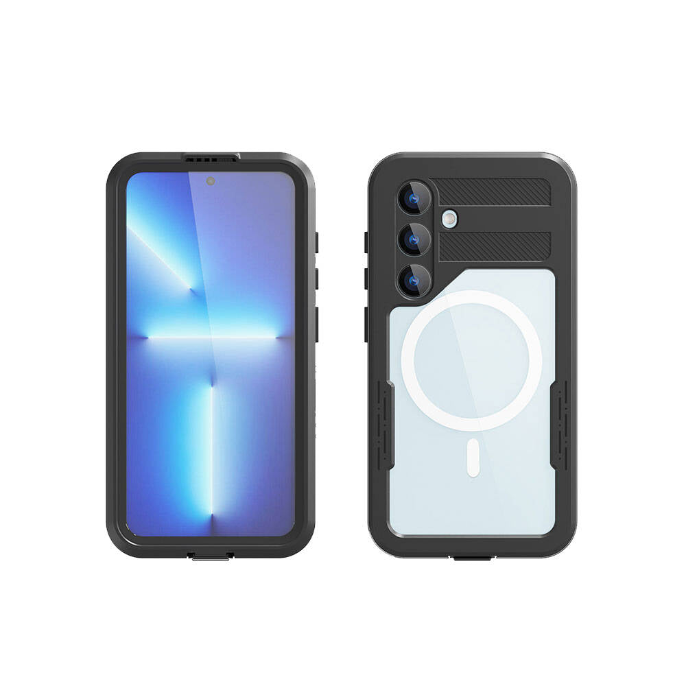 Galaxy S24 Plus M-safe Şarj Özellikli 1-1 Su Geçirmez Kılıf Siyah