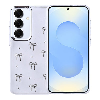 Galaxy S24 Plus Kılıf Airbag Tasarımlı Simli Şeffaf Zore Kutup Kapak Fiyonk