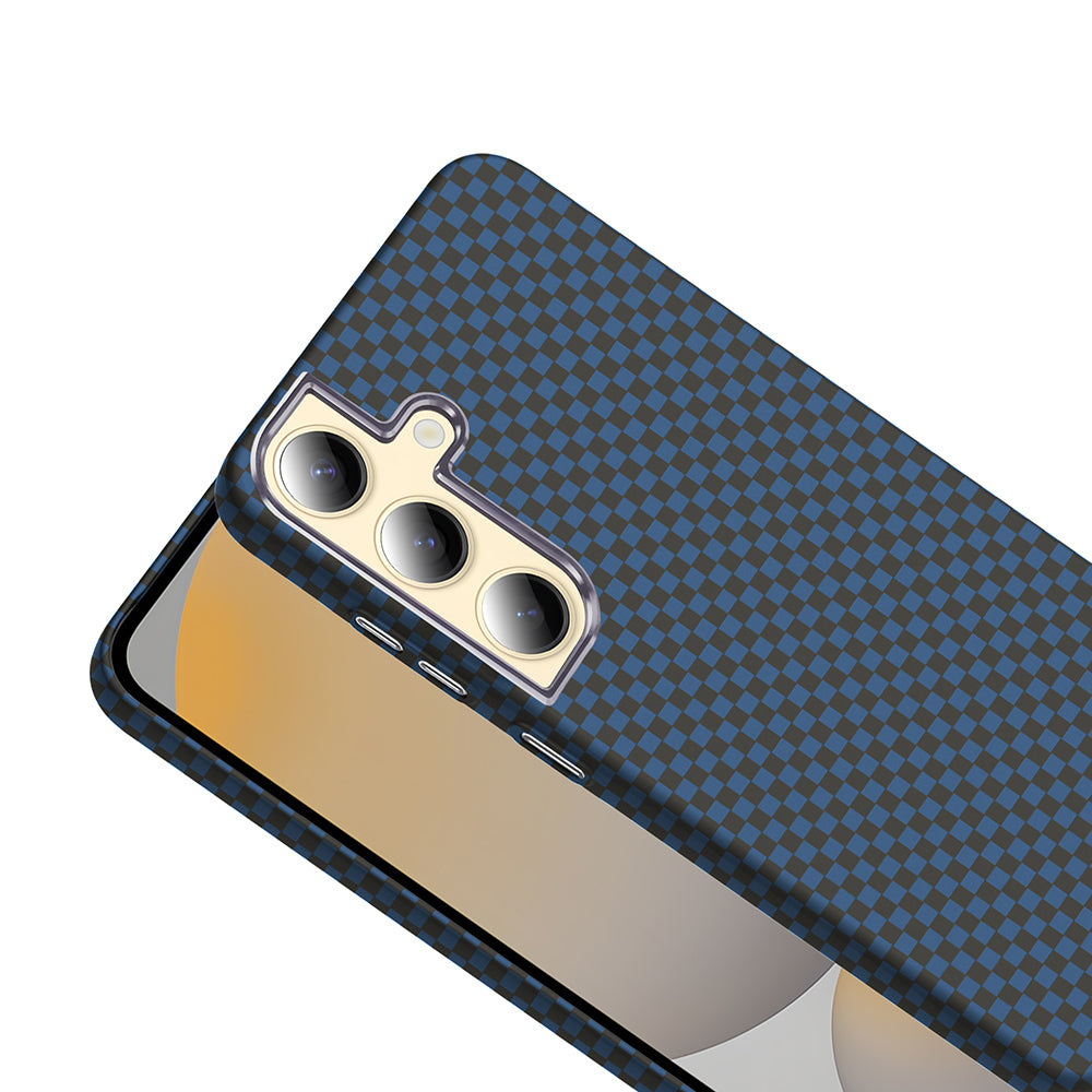 Galaxy S24 Plus Kılıf M-safe Şarj Özellikli Karbon Fiber Görünümlü Zore Gros Kapak Gold-Siyah