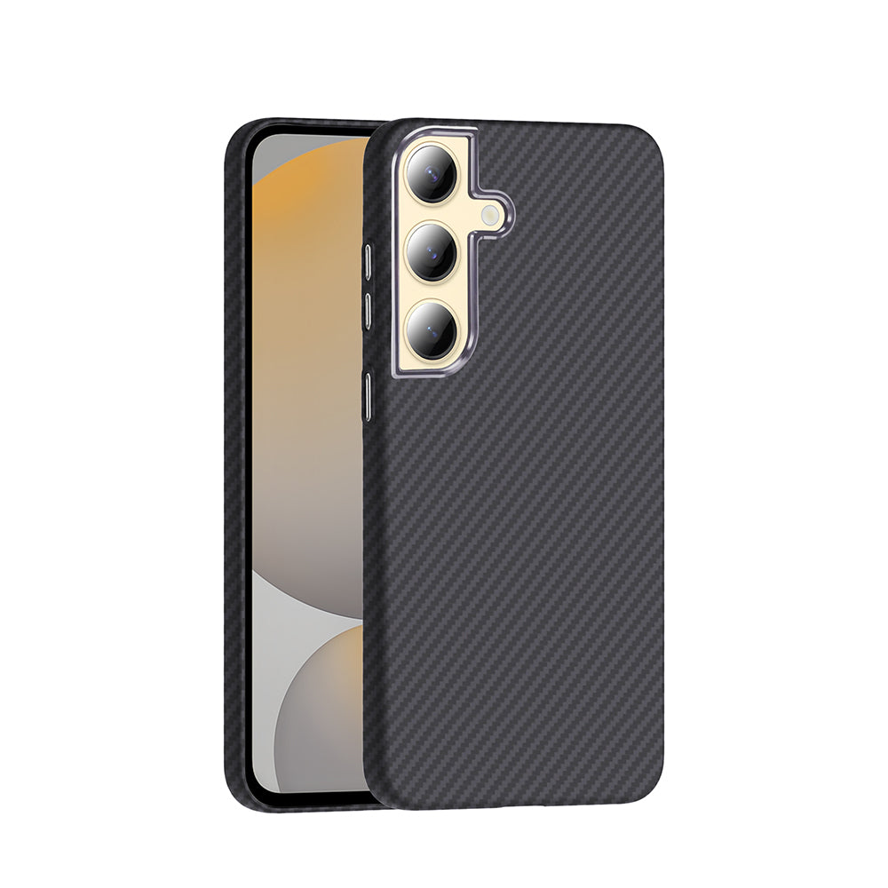 Galaxy S24 Plus Kılıf M-safe Şarj Özellikli Karbon Fiber Görünümlü Zore Gros Kapak