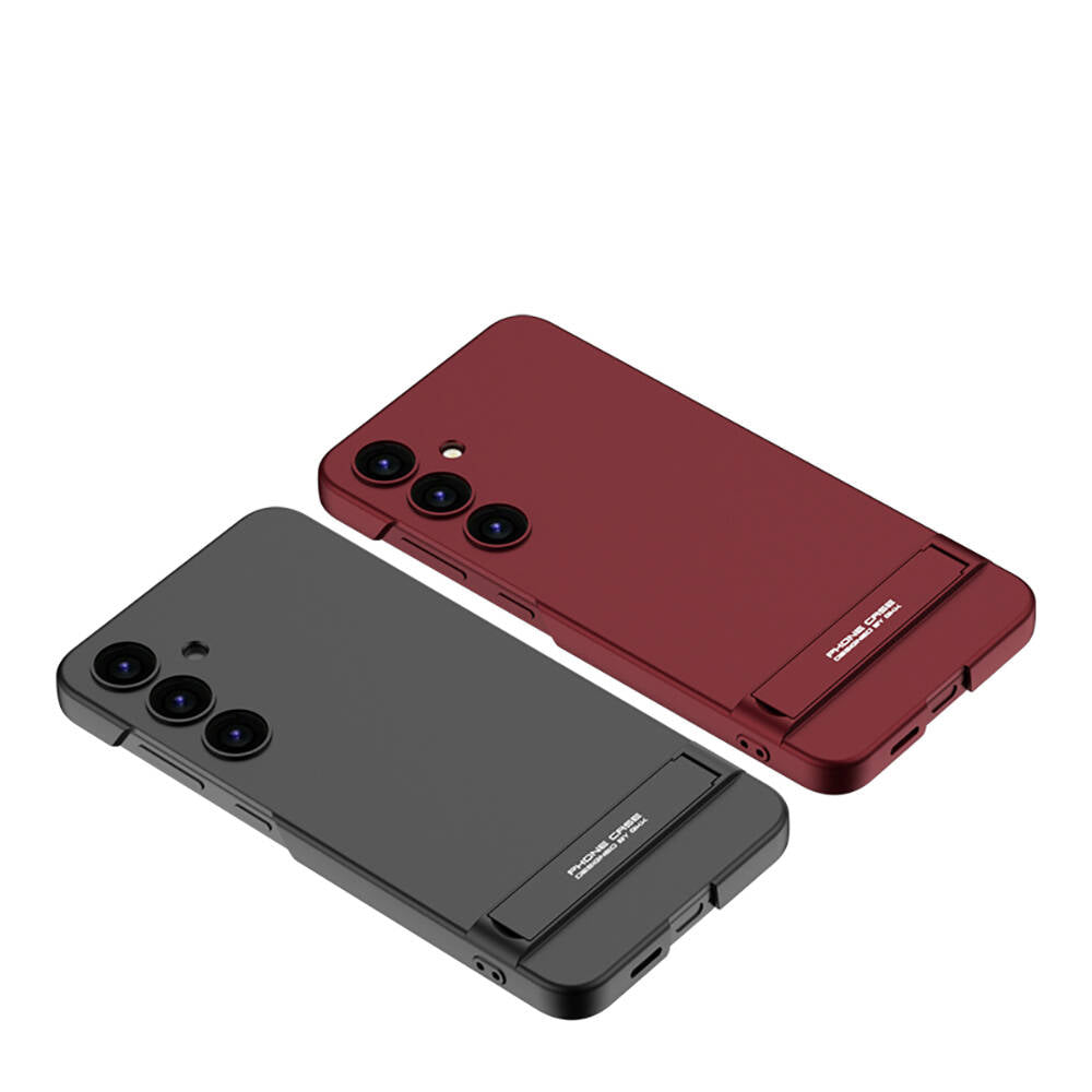 Galaxy S24 Plus Kılıf Zore Kamera Korumalı Dikey Standlı Ays Kapak Siyah