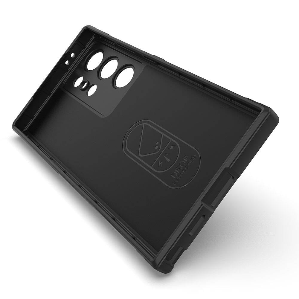 Galaxy S24 Ultra Kılıf Esnek TPU Oyuklu Arka Yüzey Tasarımlı Zore Etnik Silikon Kapak Lacivert