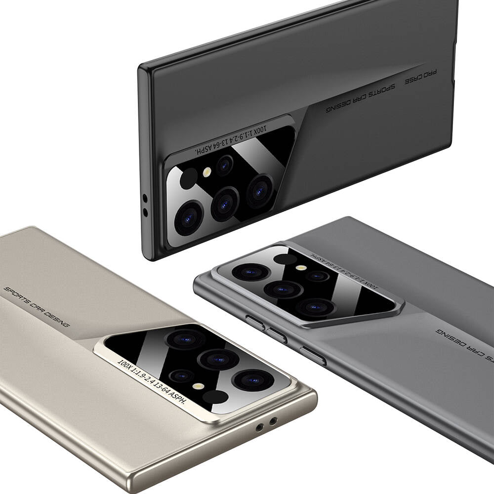 Galaxy S24 Ultra Kılıf Ultra İnce Kamera Korumalı Sert Rubber Zore Procase Kapak Gold