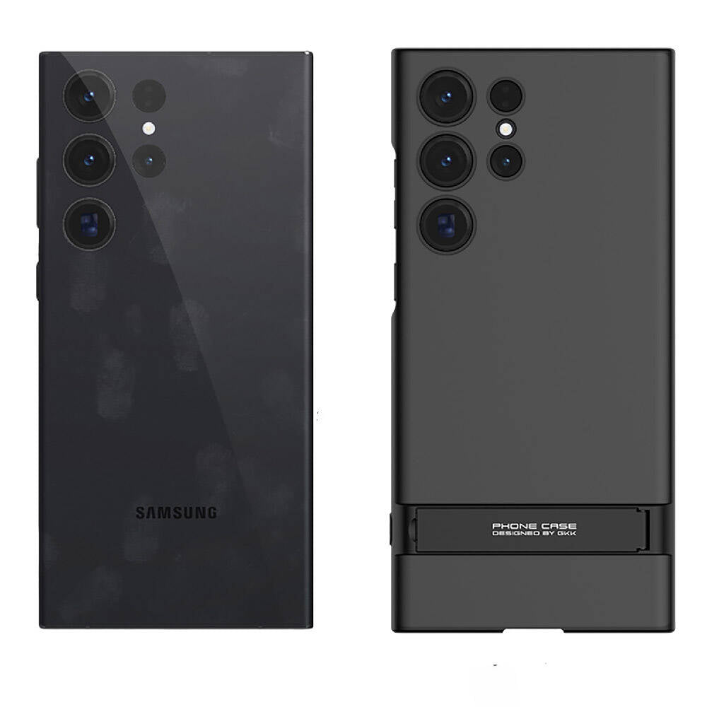 Galaxy S24 Ultra Kılıf Zore Kamera Korumalı Dikey Standlı Ays Kapak Gümüş