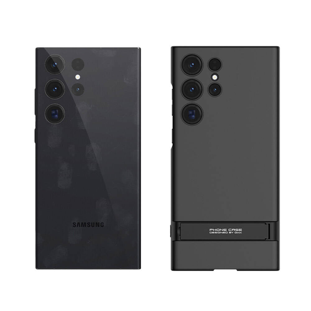 Galaxy S24 Ultra Kılıf Zore Kamera Korumalı Dikey Standlı Ays Kapak Gümüş
