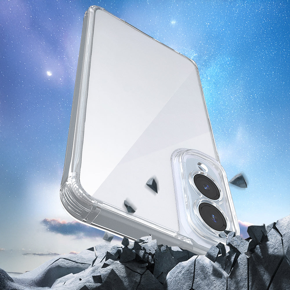 Galaxy S25 Edge Kılıf Airbagli Takılabilir Askı Aparatlı Zore Snap Silikon Kapak Şeffaf