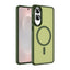Galaxy S25 Edge Kılıf M-safe Şarj Özellikli Mat Arka Yüzey Zore Sio Kapak Koyu Yeşil