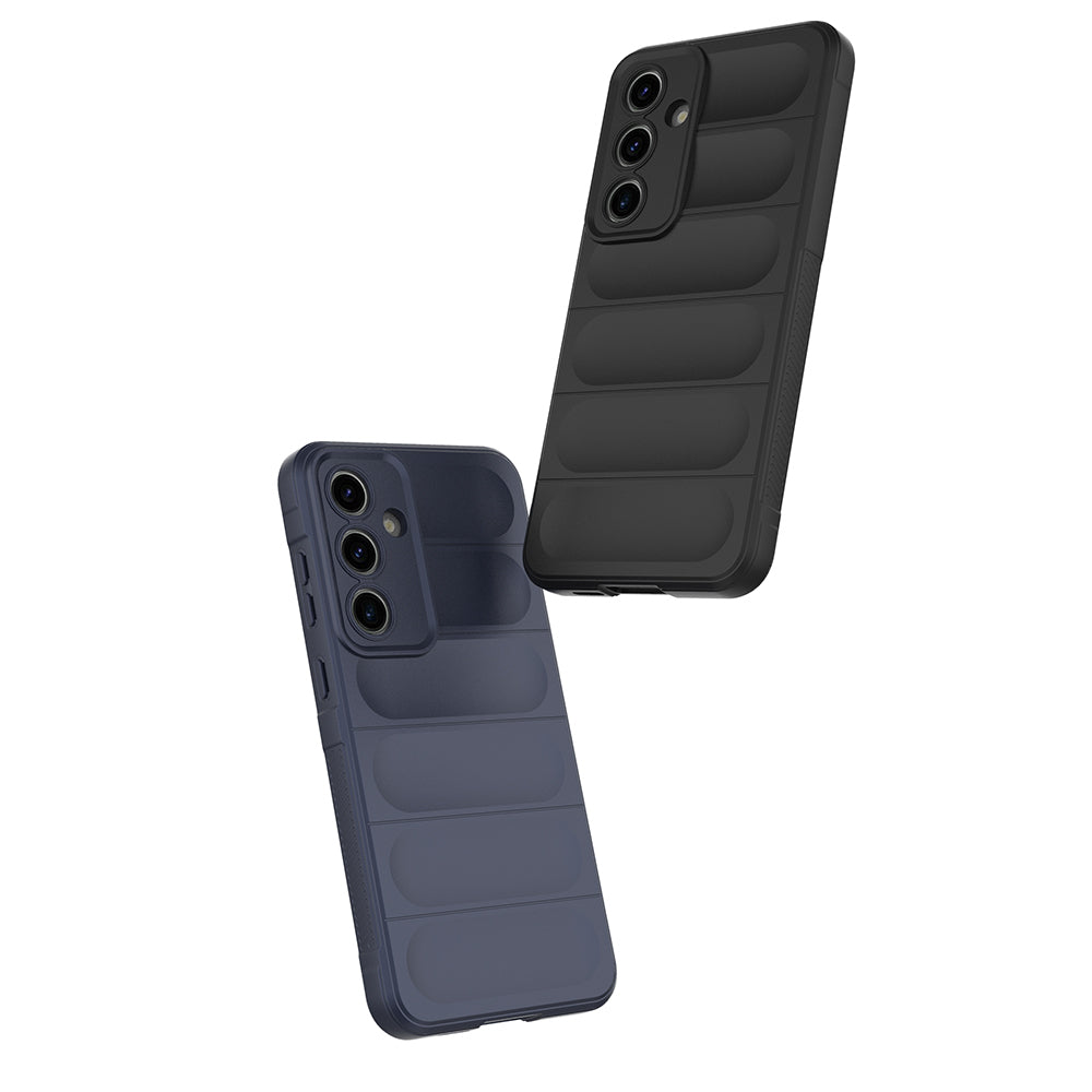 Galaxy S25 FE Kılıf Esnek TPU Oyuklu Arka Yüzey Tasarımlı Zore Etnik Silikon Kapak Lacivert