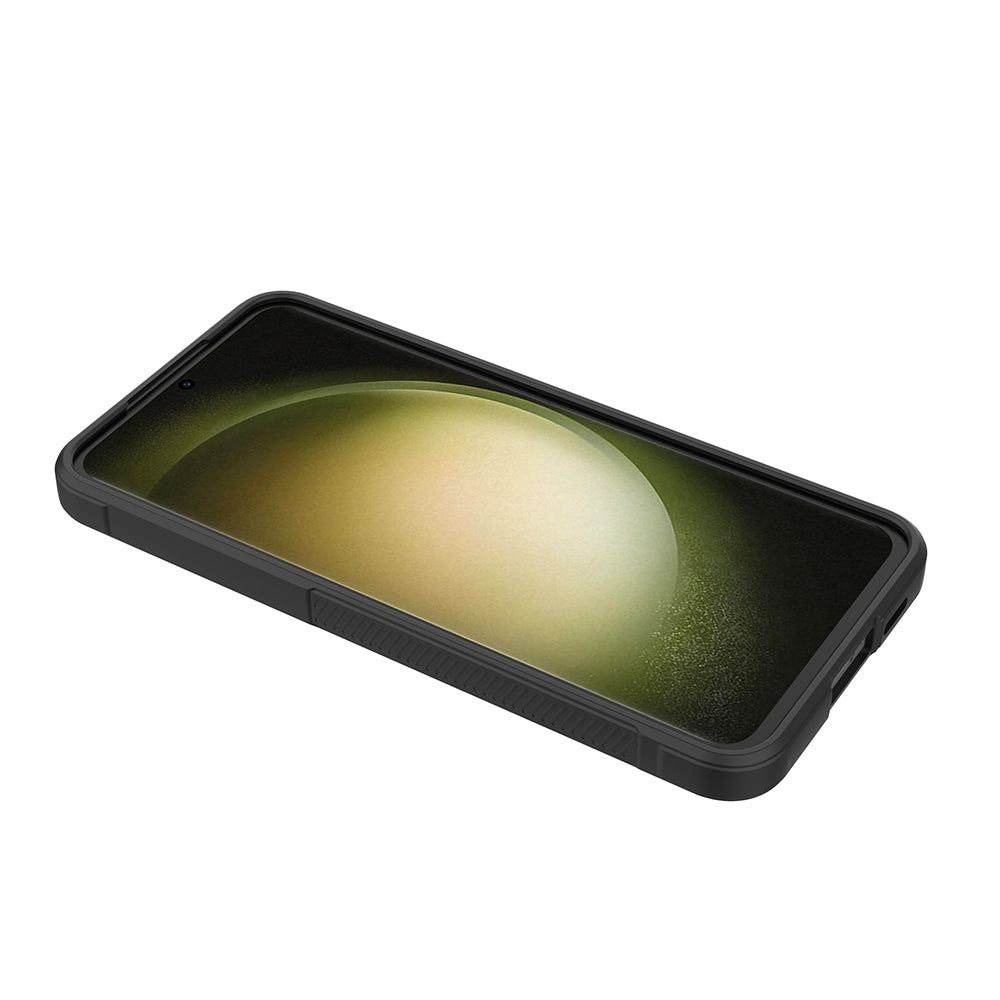 Galaxy S25 FE Kılıf Esnek TPU Oyuklu Arka Yüzey Tasarımlı Zore Etnik Silikon Kapak Koyu Yeşil