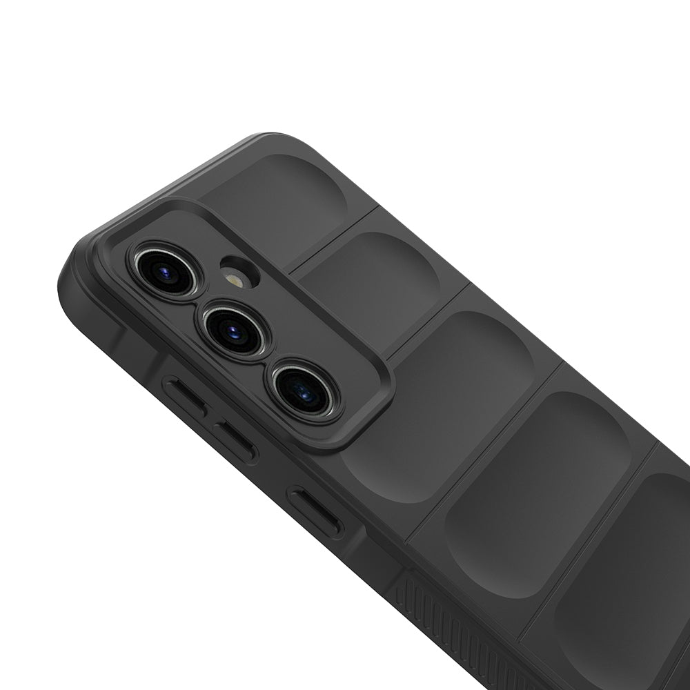 Galaxy S25 FE Kılıf Esnek TPU Oyuklu Arka Yüzey Tasarımlı Zore Etnik Silikon Kapak Koyu Yeşil