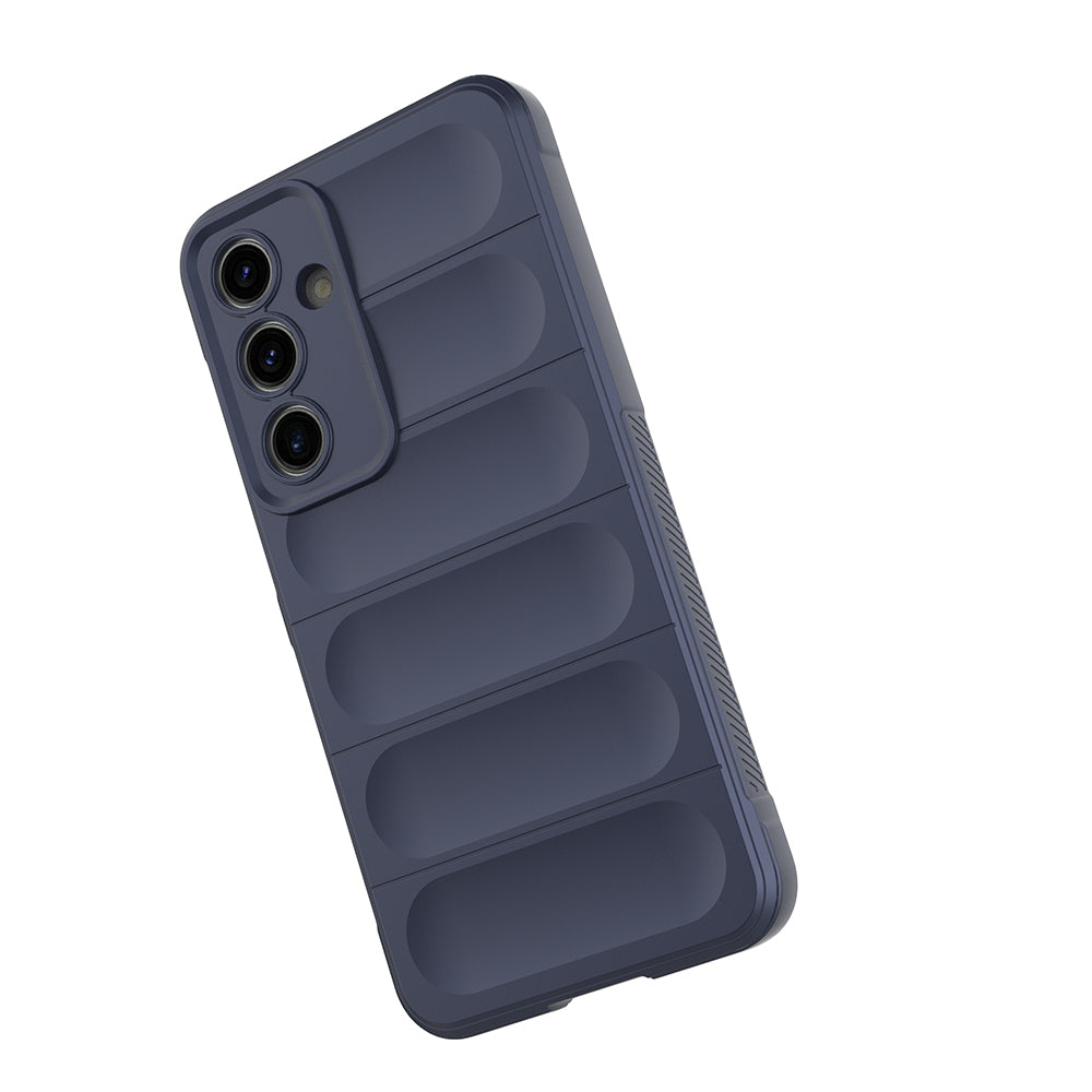Galaxy S25 FE Kılıf Esnek TPU Oyuklu Arka Yüzey Tasarımlı Zore Etnik Silikon Kapak Koyu Yeşil