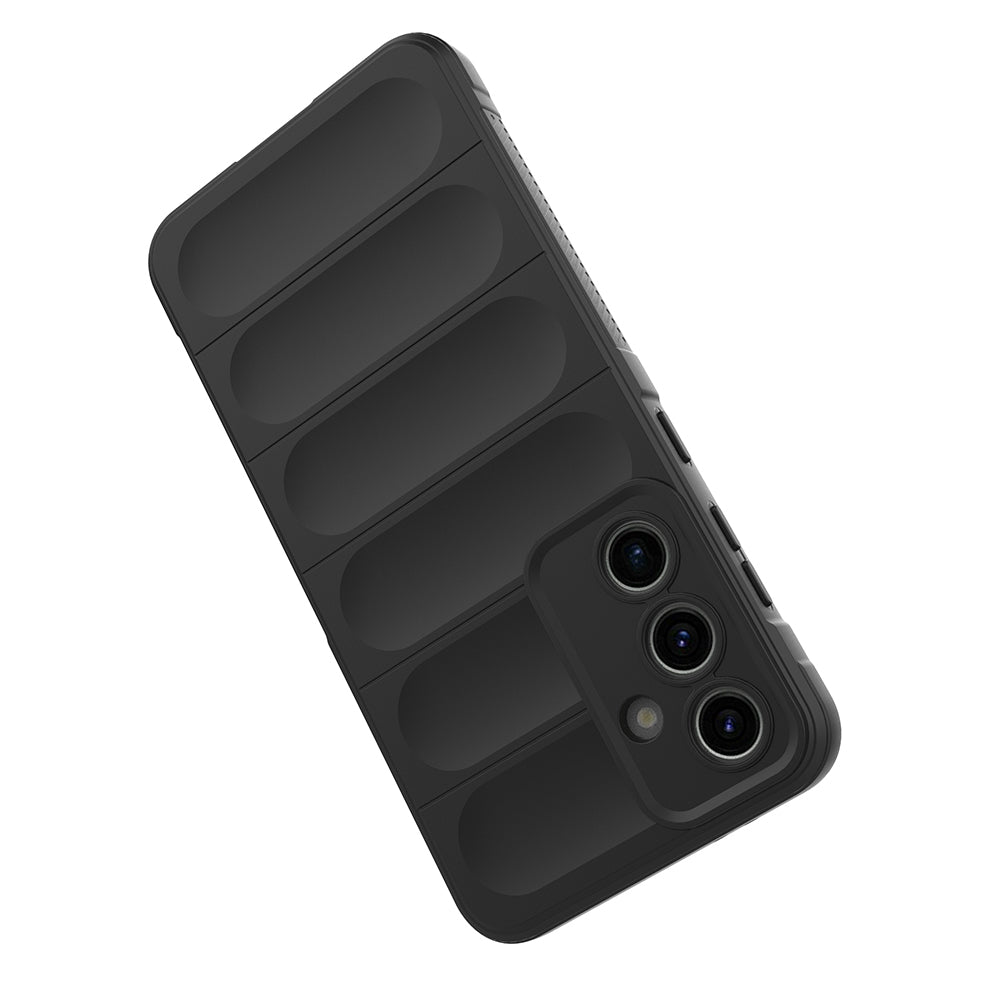 Galaxy S25 FE Kılıf Esnek TPU Oyuklu Arka Yüzey Tasarımlı Zore Etnik Silikon Kapak Siyah