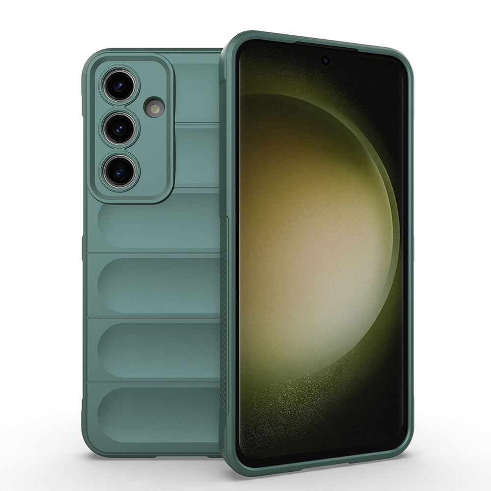 Galaxy S25 FE Kılıf Esnek TPU Oyuklu Arka Yüzey Tasarımlı Zore Etnik Silikon Kapak Siyah