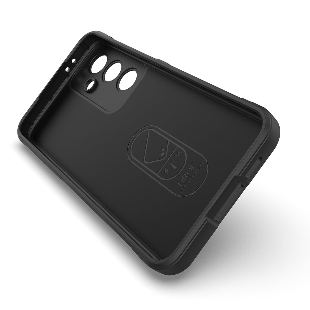 Galaxy S25 FE Kılıf Esnek TPU Oyuklu Arka Yüzey Tasarımlı Zore Etnik Silikon Kapak Koyu Yeşil