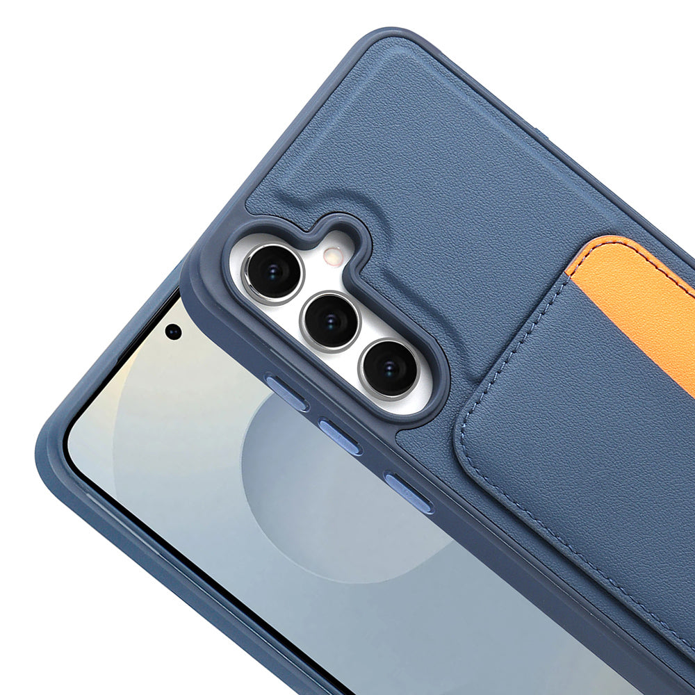 Galaxy S25 FE Kılıf Kartlıklı Zore X-Kart Silikon Kapak Koyu Gri