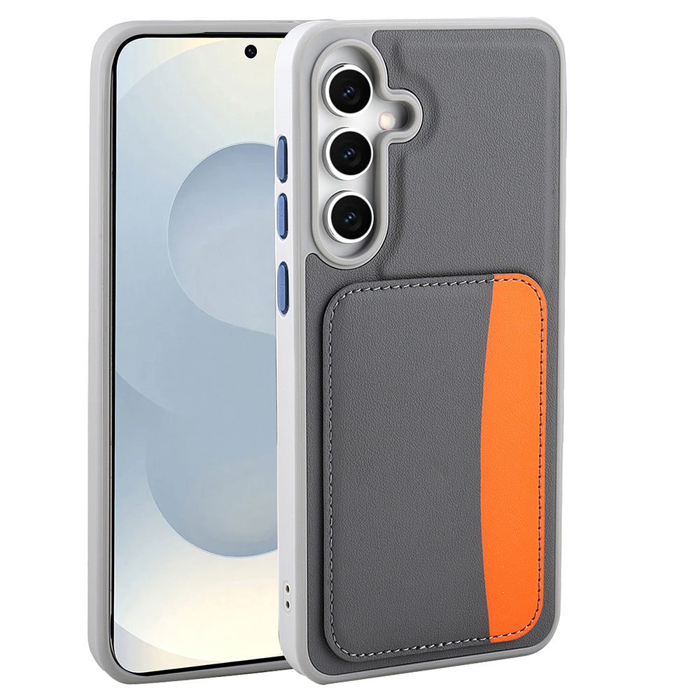 Galaxy S25 FE Kılıf Kartlıklı Zore X-Kart Silikon Kapak Koyu Gri