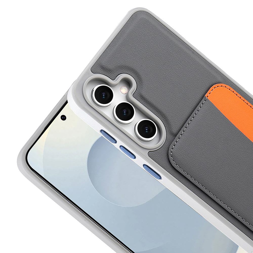 Galaxy S25 FE Kılıf Kartlıklı Zore X-Kart Silikon Kapak Turuncu