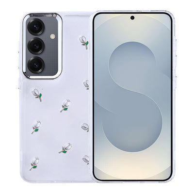 Galaxy S25 Kılıf Airbag Tasarımlı Simli Şeffaf Zore Kutup Kapak Lale