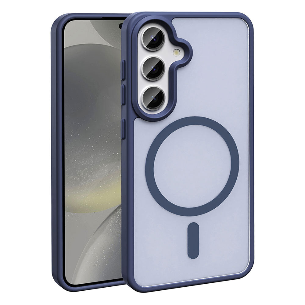 Galaxy S25 Kılıf M-safe Şarj Özellikli Mat Arka Yüzey Zore Sio Kapak Bej