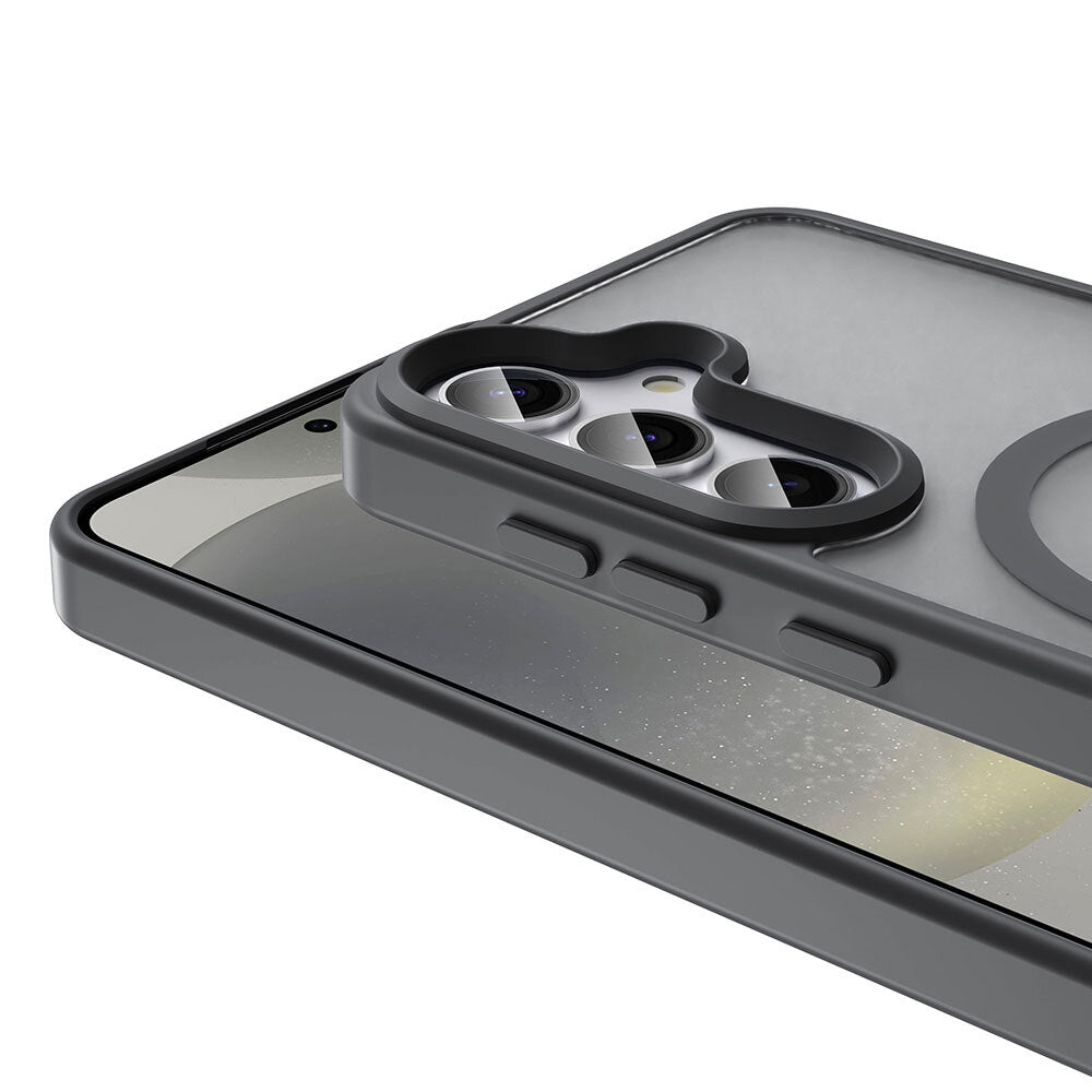 Galaxy S25 Kılıf M-safe Şarj Özellikli Mat Arka Yüzey Zore Sio Kapak Gri