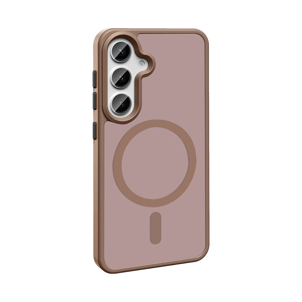 Galaxy S25 Plus Kılıf M-safe Şarj Özellikli Mat Arka Yüzey Zore Sio Kapak Rose Gold