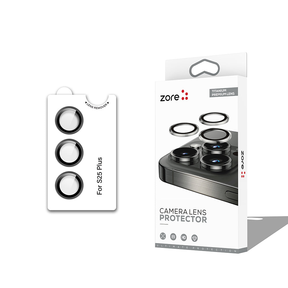 Galaxy S25 Plus Zore CL-12 Premium Safir Parmak İzi Bırakmayan Anti-Reflective Kamera Lens Koruyucu Gümüş