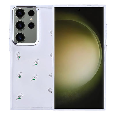 Galaxy S25 Ultra Kılıf Airbag Tasarımlı Simli Şeffaf Zore Kutup Kapak Lale