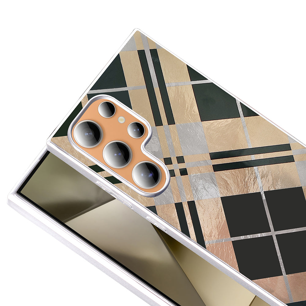 Galaxy S25 Ultra Kılıf Desenli Zore Mep Kapak Geometrik