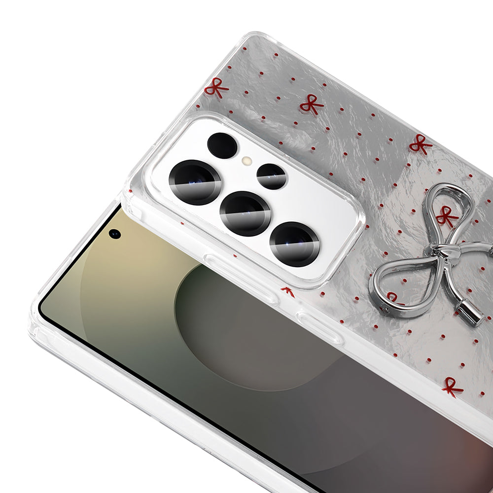 Galaxy S25 Ultra Kılıf Kamera Korumalı Figürlü Zore Ponti Silikon Kapak Beyaz