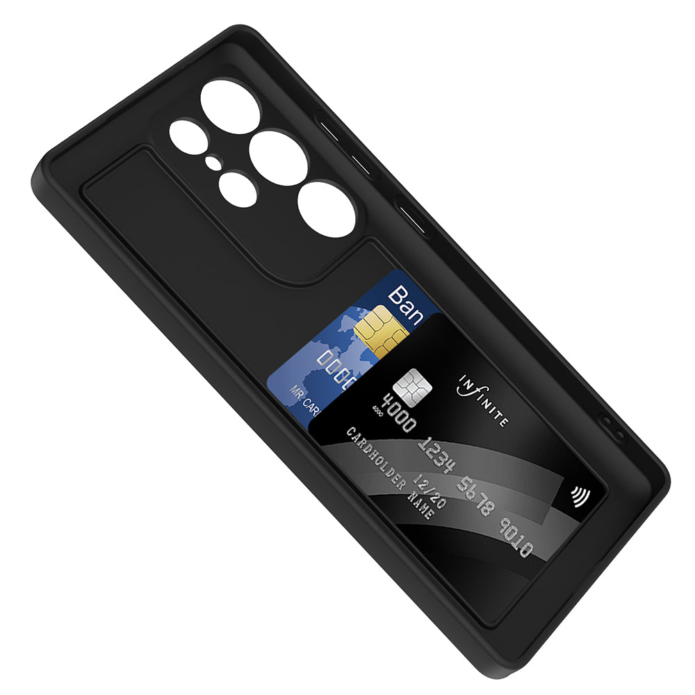 Galaxy S25 Ultra Kılıf Kamera Korumalı Kartlık Hazneli Zore Vitra Kapak Mürdüm