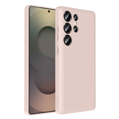 Galaxy S25 Ultra Kılıf Kamera Korumalı Kartlık Hazneli Zore Vitra Kapak Pembe