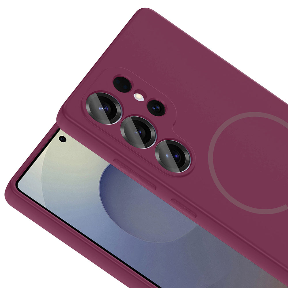 Galaxy S25 Ultra Kılıf M-safe Şarj Özellikli Zore Meta Kapak Lacivert