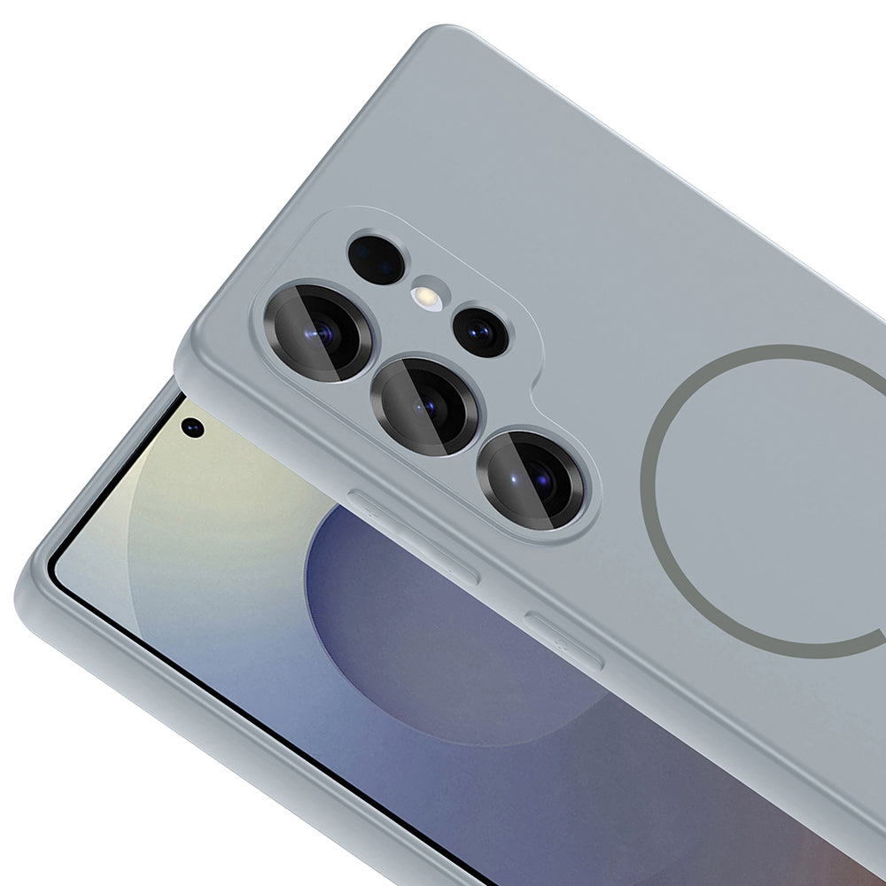 Galaxy S25 Ultra Kılıf M-safe Şarj Özellikli Zore Meta Kapak Mürdüm
