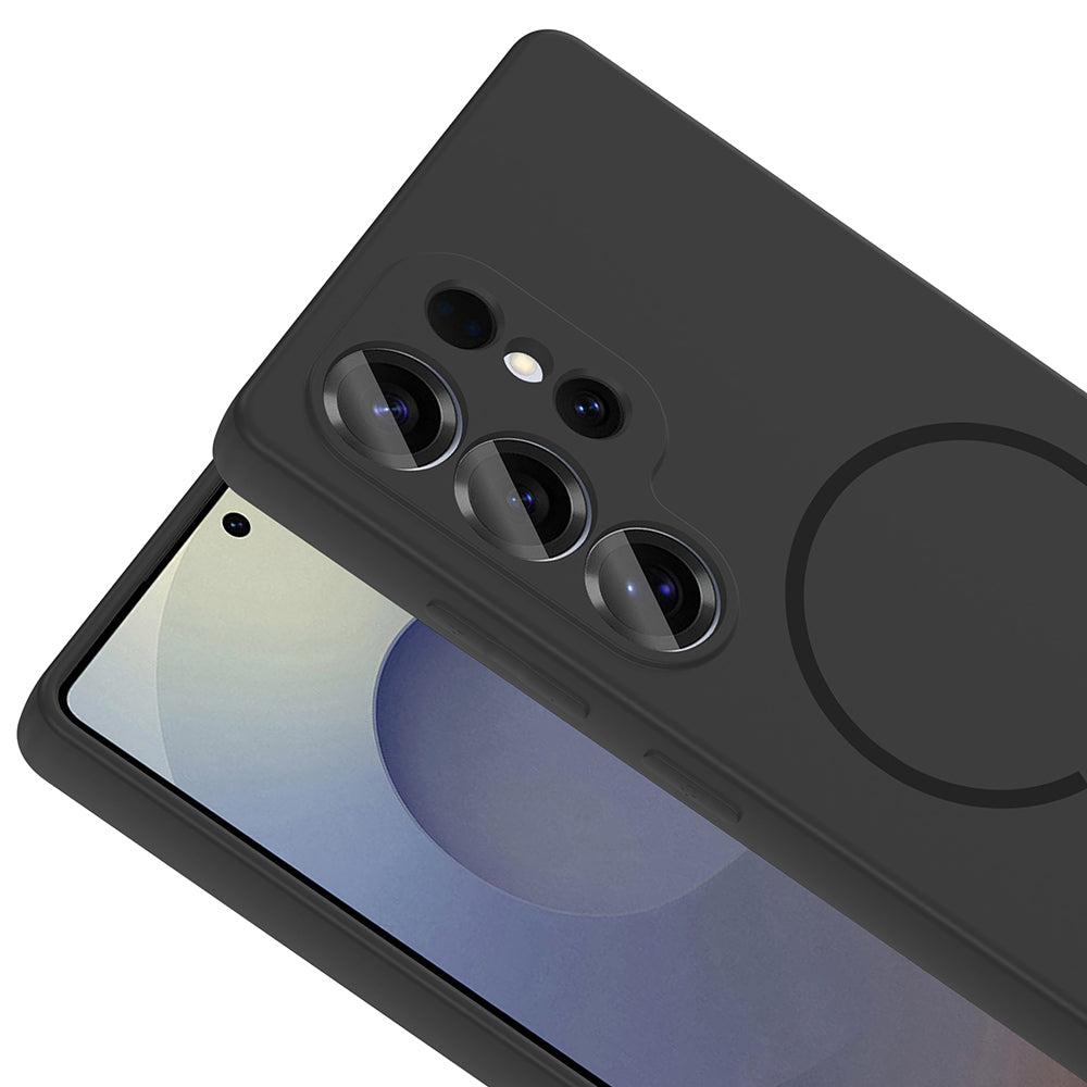 Galaxy S25 Ultra Kılıf M-safe Şarj Özellikli Zore Meta Kapak Kahverengi