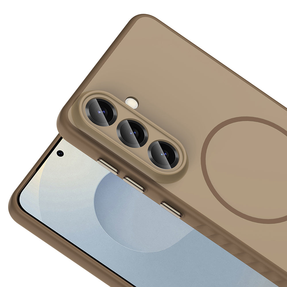 Galaxy S26 Plus Kılıf M-safe Şarj Özellikli Zore Tea Kapak Gold