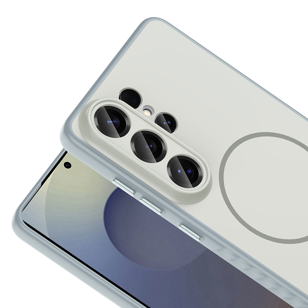 Galaxy S26 Ultra Kılıf M-safe Şarj Özellikli Zore Tea Kapak Lacivert