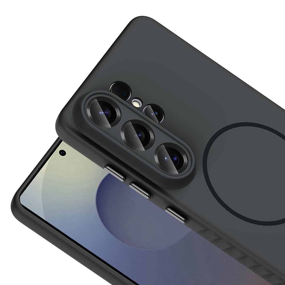 Galaxy S26 Ultra Kılıf M-safe Şarj Özellikli Zore Tea Kapak Gold