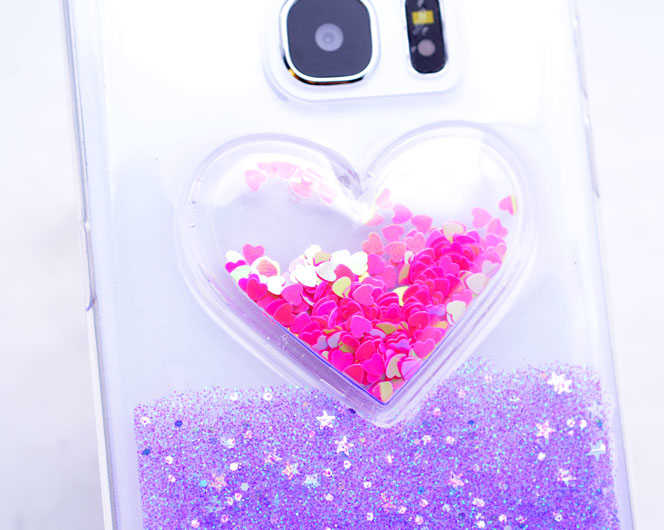 Galaxy S6 Edge Kılıf Zore Kalpli Silikon Pembe