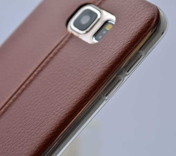 Galaxy S6 Edge Plus Kılıf Zore Epix Silikon Kahverengi