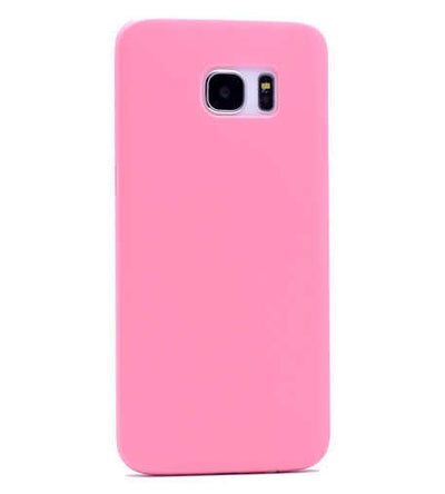 Galaxy S7 Edge Kılıf Zore 1.Kalite PP Silikon Pembe