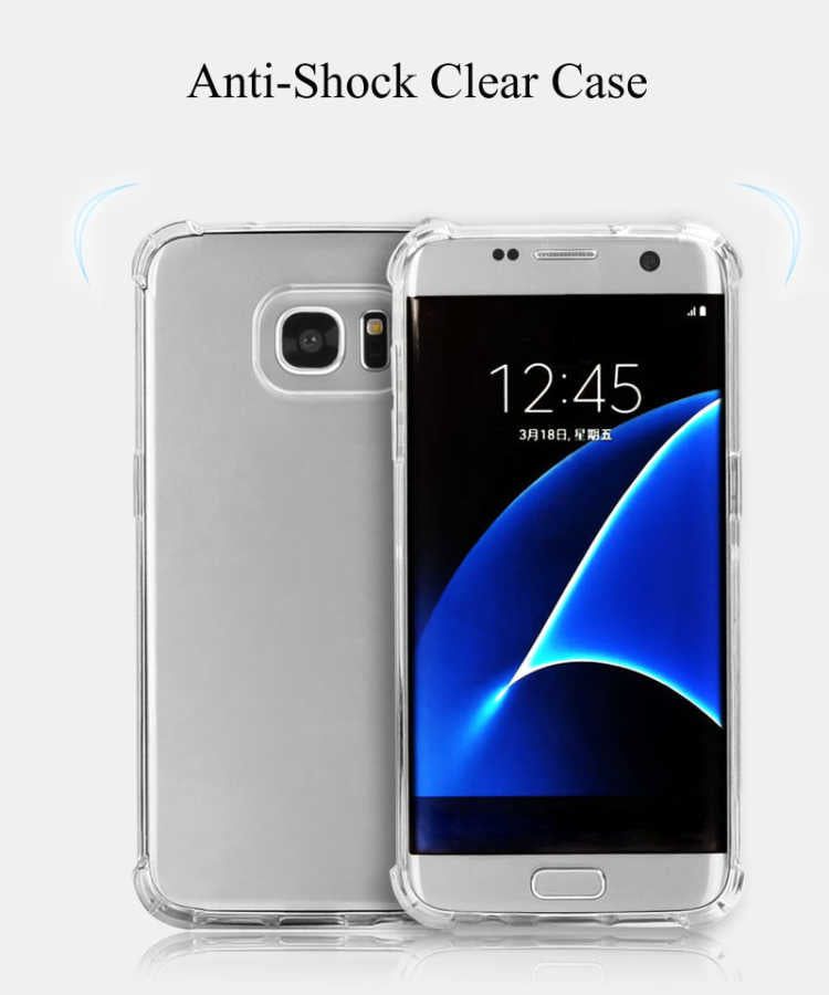 Galaxy S7 Edge Kılıf Zore Nitro Anti Shock Silikon Renksiz