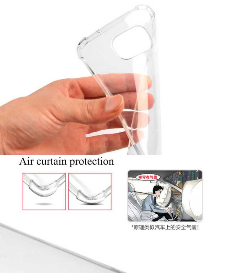 Galaxy S7 Edge Kılıf Zore Nitro Anti Shock Silikon Renksiz