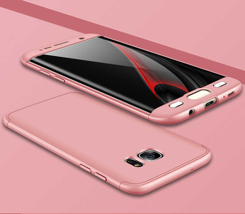 Galaxy S7 Edge Kılıf Zore Ays Kapak Rose Gold
